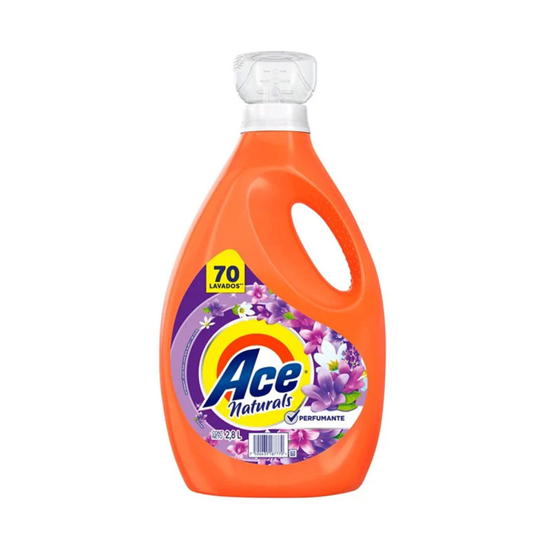 Detergente líquido concentrado para ropa Ace Naturals Perfumante 2,8 lts 70 cargas