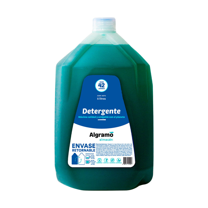 Detergente líquido para ropa Biodegradable Algramo 5 lts