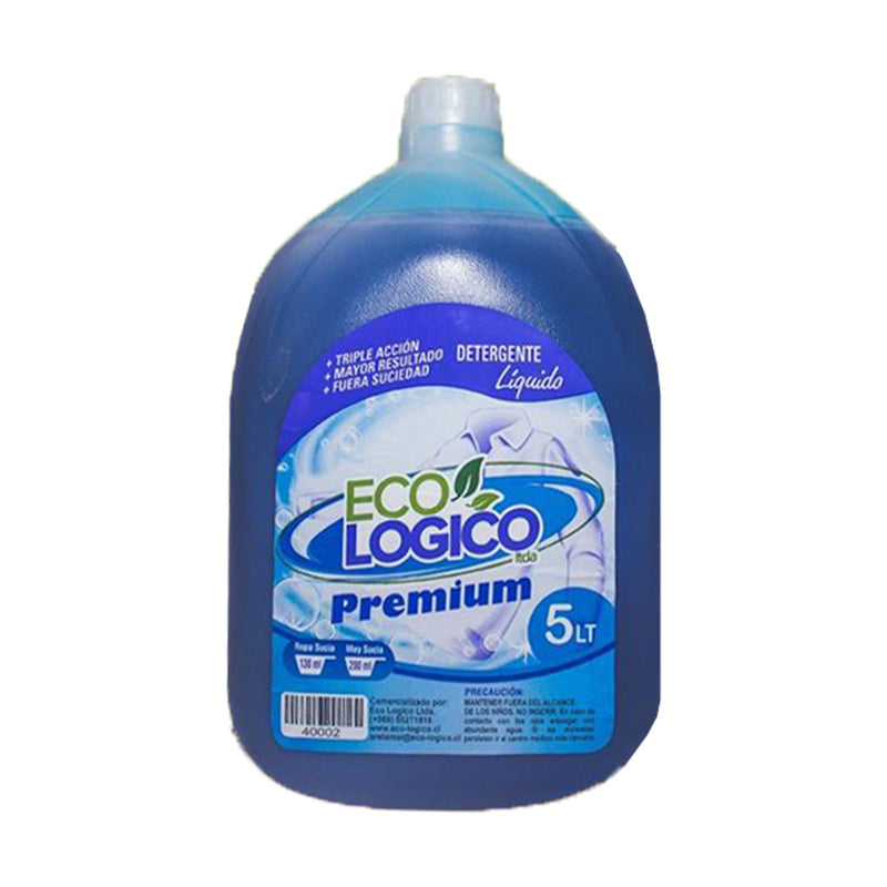 Detergente líquido para ropa Premium Triple Acción Eco-Lógico 5 lts