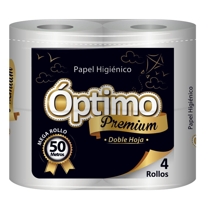 Papel higiénico Óptimo Doble Hoja, 50 metros, 32 rollos