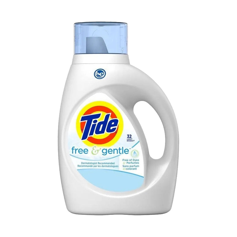 Detergente líquido concentrado para ropa Tide Free & Gentle 1,36 lts 32 cargas